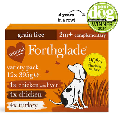 Forthglade Adt GF Multicase Just 90% Chk Trk Lvr 12x395g