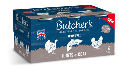 Butcher's Joints & Coat Dog Food Cans 6x390g