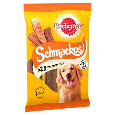 PEDIGREE Schmackos Adult Dog Treats Poultry Mix 20 Strips 144g