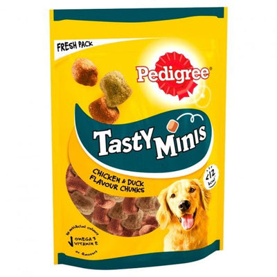 PEDIGREE Tasty Minis Adult Dog Treats Chicken & Duck Chewy Cubes 130g