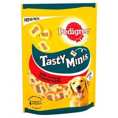 PEDIGREE Tasty Minis Adult Dog Treats Beef & Poultry Chewy Slices 155g