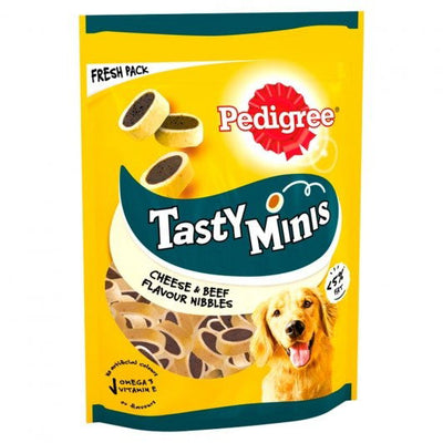 PEDIGREE Tasty Minis Adult Dog Treats Cheese & Beef Nibbles 140g
