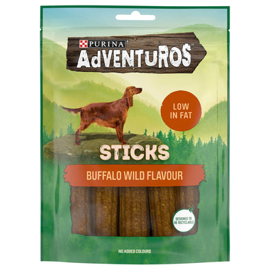 Adventuros Sticks Dog Treats Buffalo Flavour 120g