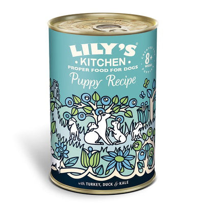 Lily's Kitchen Wet Dog Tin Puppy Recipe Turkey & Duck 400g