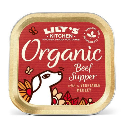 Lily's Kitchen Wet Dog Tray Organic Beef Supper 150g