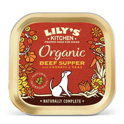 Lily's Kitchen Wet Dog Tray Organic Beef Supper 150g
