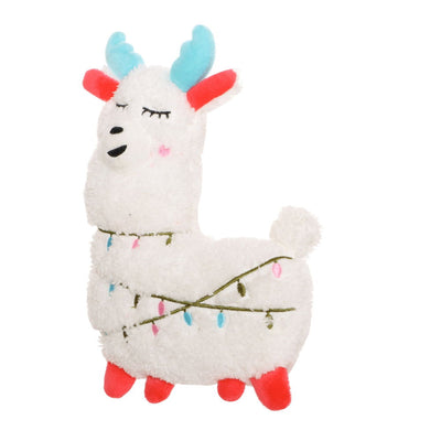Pet Brands Festive Plush Llama Dog Toy Small