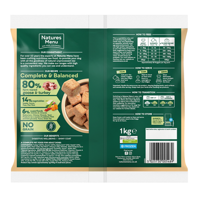 Natures Menu 80/20 Complete and Balanced Turkey & Goose 1kg