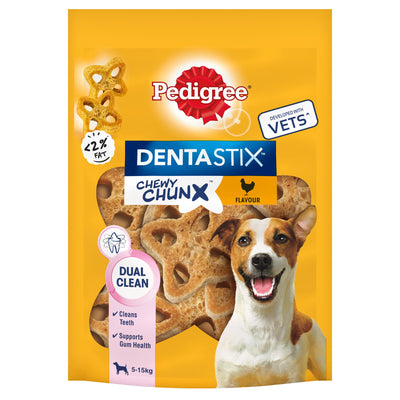 PEDIGREE DENTASTIX Chewy Chunx Mini Adult Small Dog Treats Chicken 68g