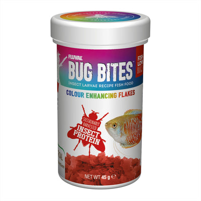 Fluval Bug Bites Color Enhancing Flakes 45g