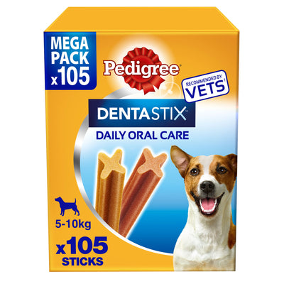 PEDIGREE DENTASTIX Daily Adult Small Dog Treats 105 x Dental Sticks 1.65kg