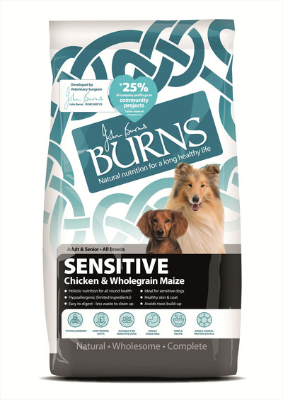 Burns Sensitive Chicken & Wholegrain Maize 2kg