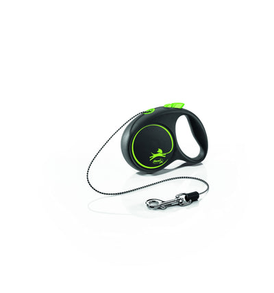 Flexi Black Design Cord Xs Green 3m 1-8kg