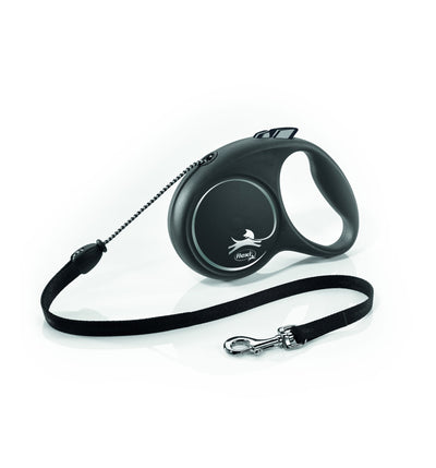Flexi Black Design Cord M Black 5m 1-20kg