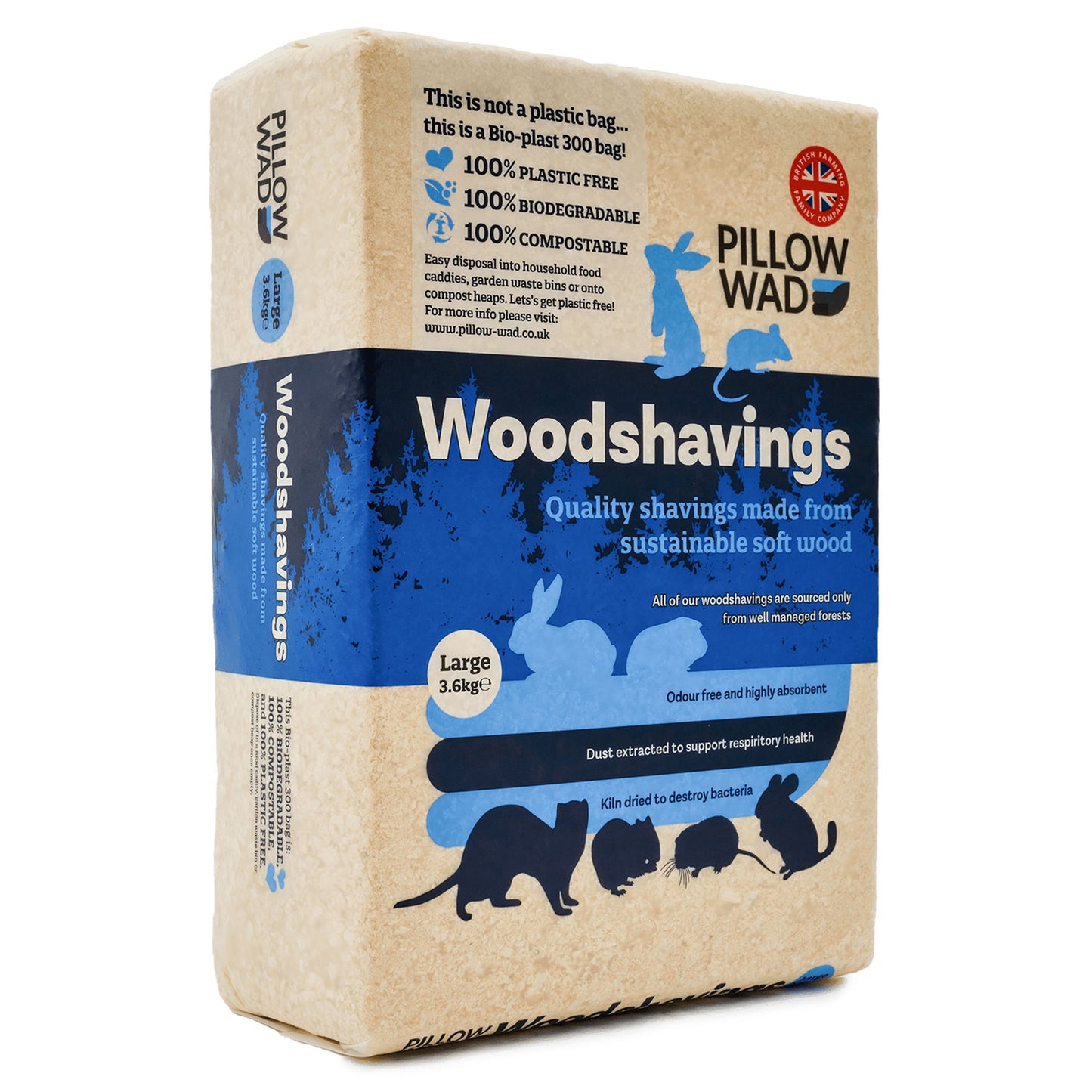 Pillow Wad Large Bio Woodshavings 3.6kg
