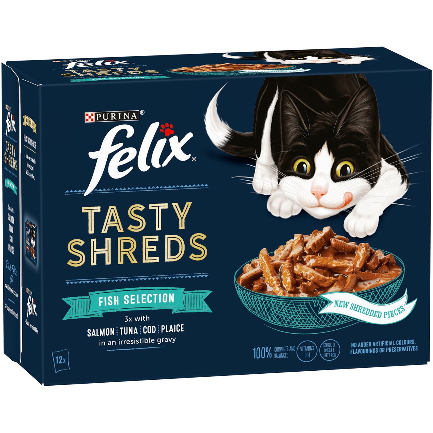 Felix Tasty Shreds Fish Selection In Gravy 12x80g