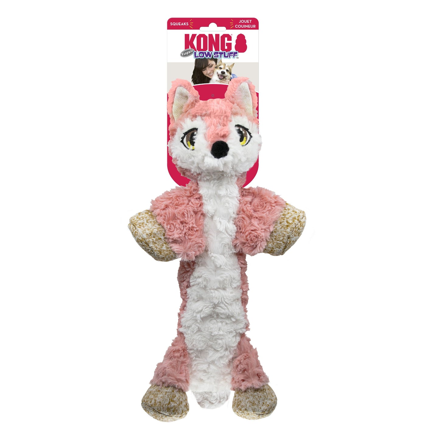KONG Low Stuff Flopzie Fox Medium
