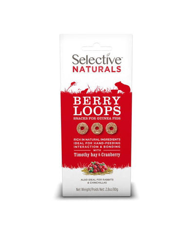 Selective Naturals Berry Loops Timothy Hay & Cranberry 80g