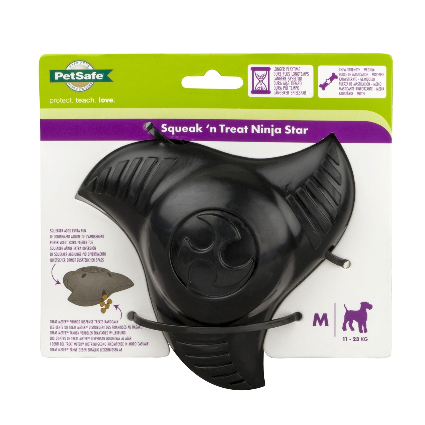 Petsafe Squeak 'n Treat Ninja Star Med