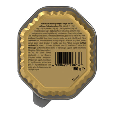 CESAR Classic Terrine Dog Food Tray Chicken & Turkey in Loaf 150g