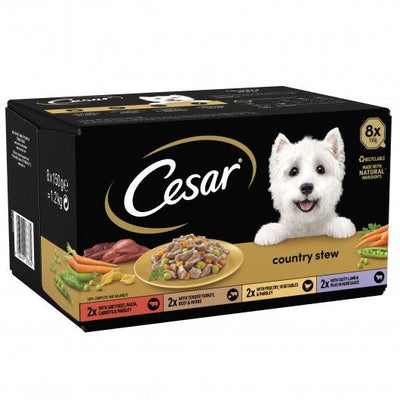 CESAR Country Stew Adult Wet Dog Food Trays Special Selection 8 x 150g