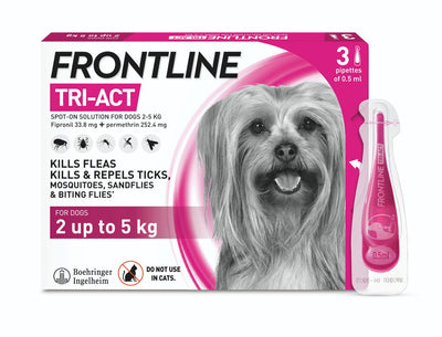 Frontline Tri-act XSml Dog 2-5kg 3 Pipettes