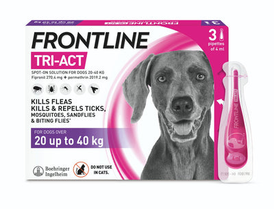 Frontline Tri-act Lge Dog 20-40kg 3 Pipettes