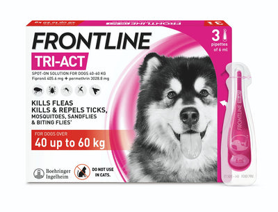 Frontline Tri-act XLge Dog 40-60kg 3 Pipettes
