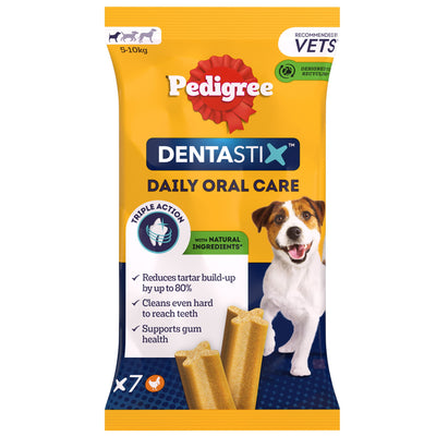 PEDIGREE DENTASTIX Daily Adult Small Dog Treats 7 x Dental Sticks 110g