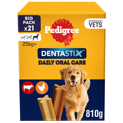PEDIGREE DENTASTIX Daily Adult Large Dog Treats 21 x Dental Sticks 810g