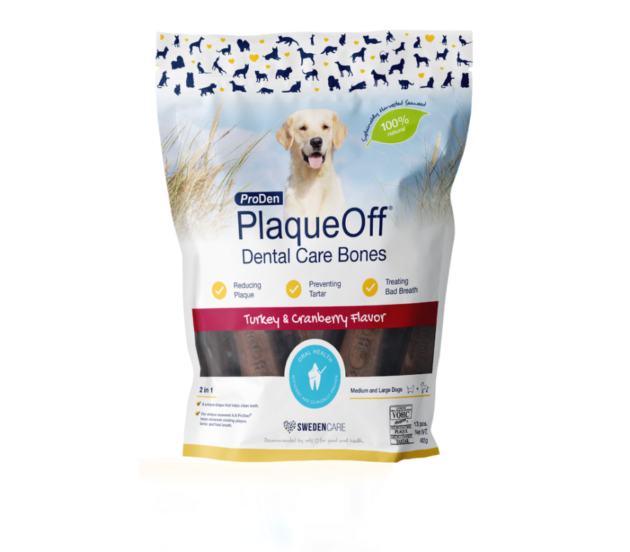 Proden Plaqueoff Dental Bones Turkey & Cranberry 485g