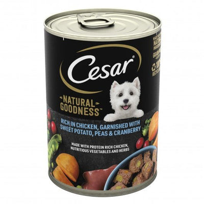 CESAR NATURAL GOODNESS Grain Free Wet Dog Food Tin Chicken Loaf 400g