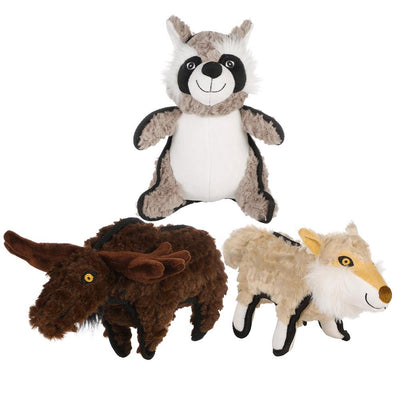 Ministry Of Pets Woodland Tough Canvas Plush Toys Squeaker