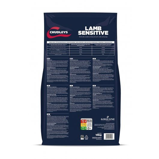Chudleys Lamb Sensitive With Rice Oats & Vegetables 14kg