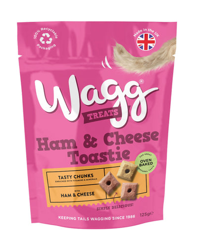 Wagg Ham With Cheese Toastie Treats 125g