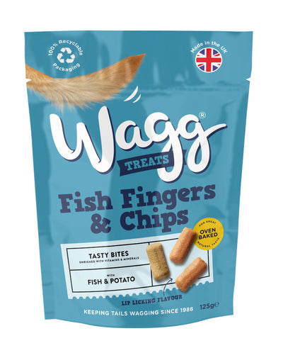 Wagg Fish Fingers & Chips Treats 125g