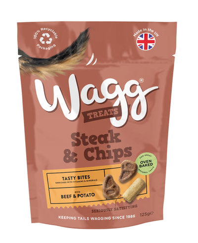 Wagg Steak & Chips Treats 125g