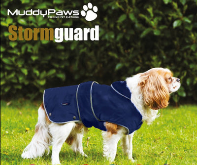 Muddy Paws Stormguard Coat & Chest Protector Blue Small/Medium