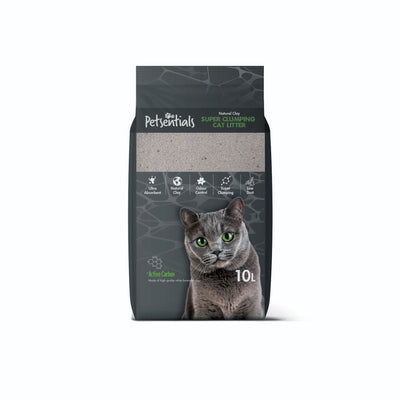 Petsentials Super Clumping Litter + Activated Carbon 10ltr