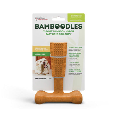 Bamboodles T-bone Peanut Butter Flavour Medium 6"