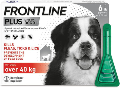 Frontline Plus Spot On Extra Large Dog 40-60kg 6 Pipettes