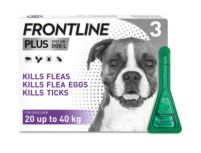 Frontline Plus Spot On Large Dog 20-40kg 3 Pipettes
