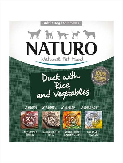 Naturo Adult Duck & Rice With Veg Tray 400g
