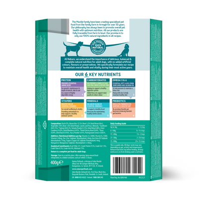 Naturo Adult Duck & Rice With Veg Tray 400g