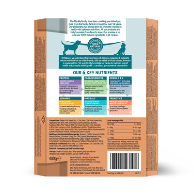 Naturo Senior Turkey & Rice With Veg Tray 400g