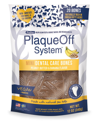Proden Plaqueoff Mini Dental Bones - Peanut Butter & Banan