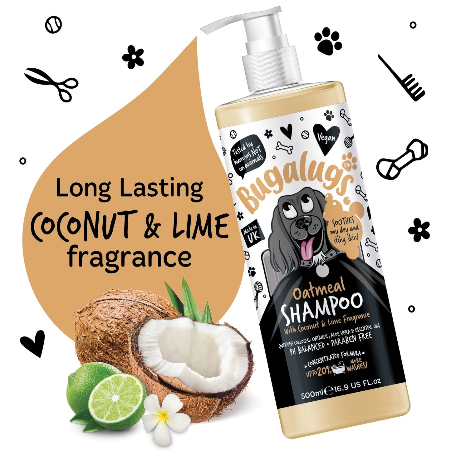 Bugalugs Oatmeal Shampoo 500ml