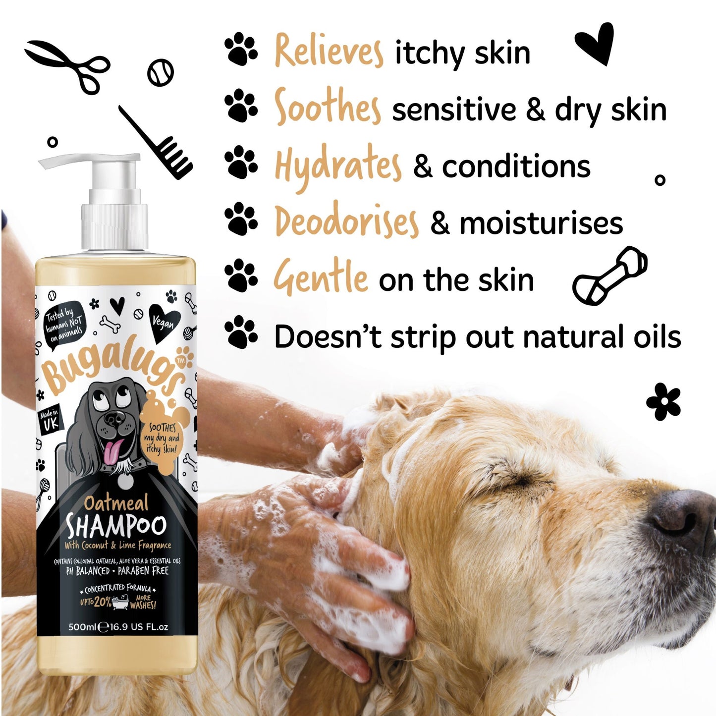 Bugalugs Oatmeal Shampoo 500ml