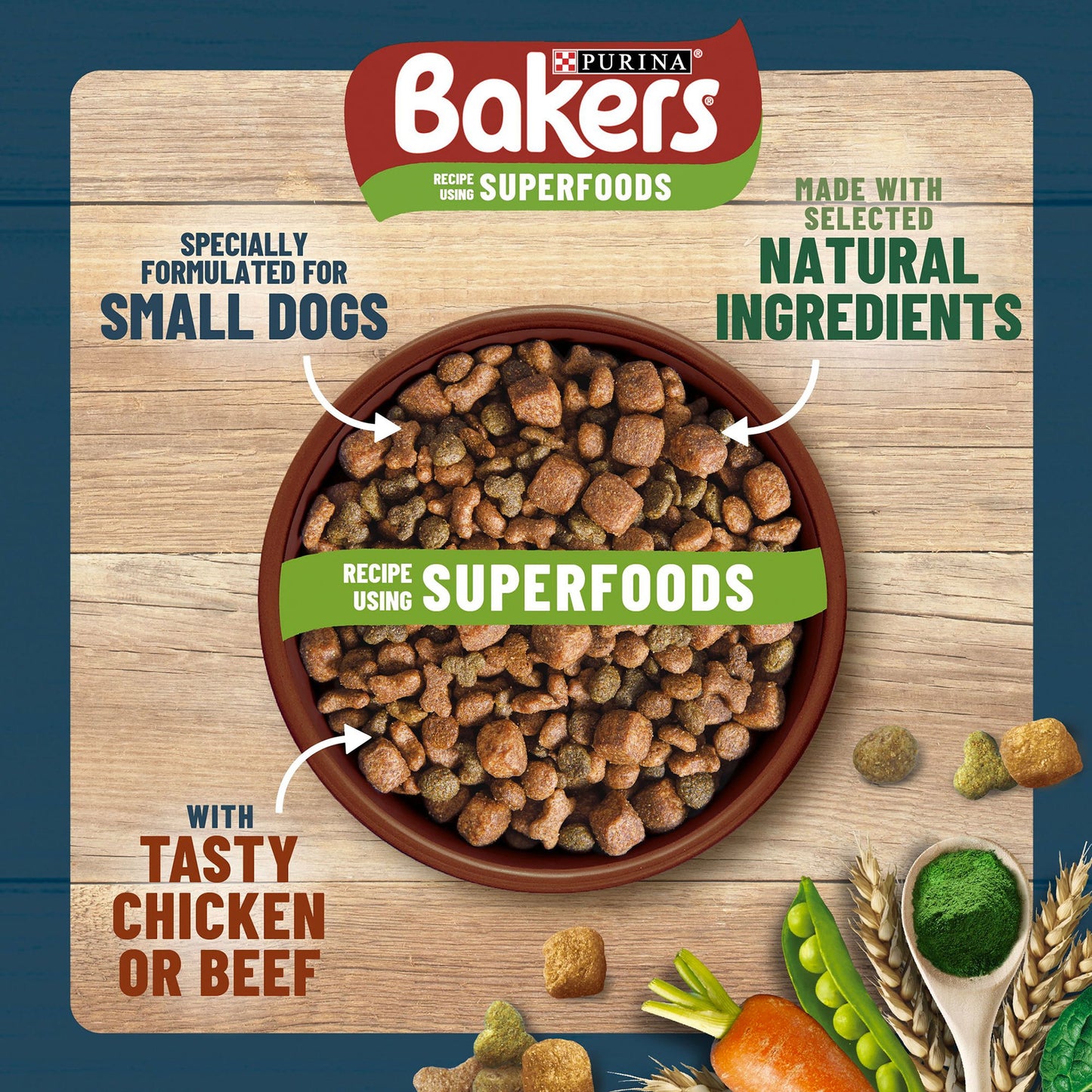 Bakers Small Dry Dog Food Beef & Veg 10kg