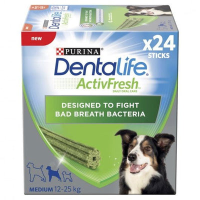 Dentalife Activfresh Medium Dog Treat Dental Stick 24 Stic